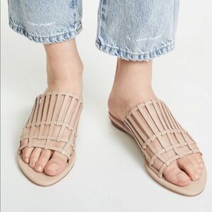 Cult Gaia Zoe Cage Leather Flat Sandal Size EU 41